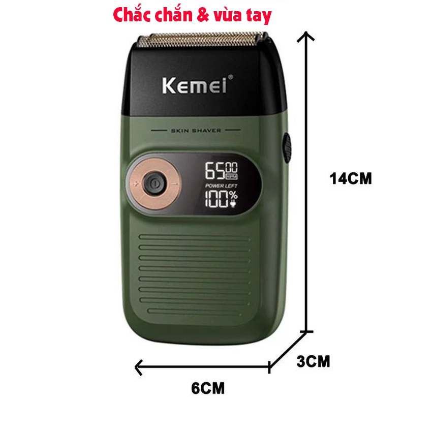 Máy cạo râu, cạo khô Kemei km- 2026 pin Lithium siêu bền, động cơ mạnh mẽ thiết kế chống ồn chạy rất êm mượt