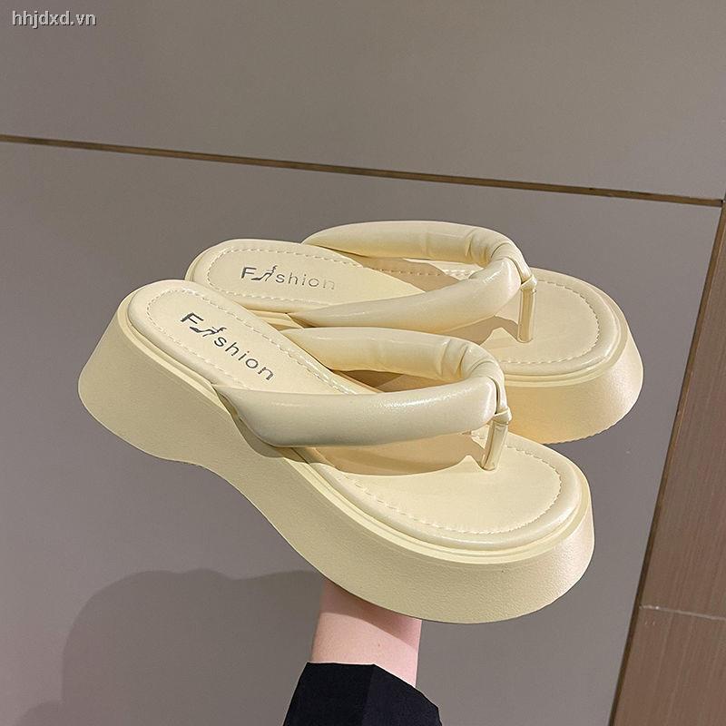 Giày nữ dép xỏ ngón đế cao dép 2022 mới cho nữ phong cách hàn quốc sandal đế dày