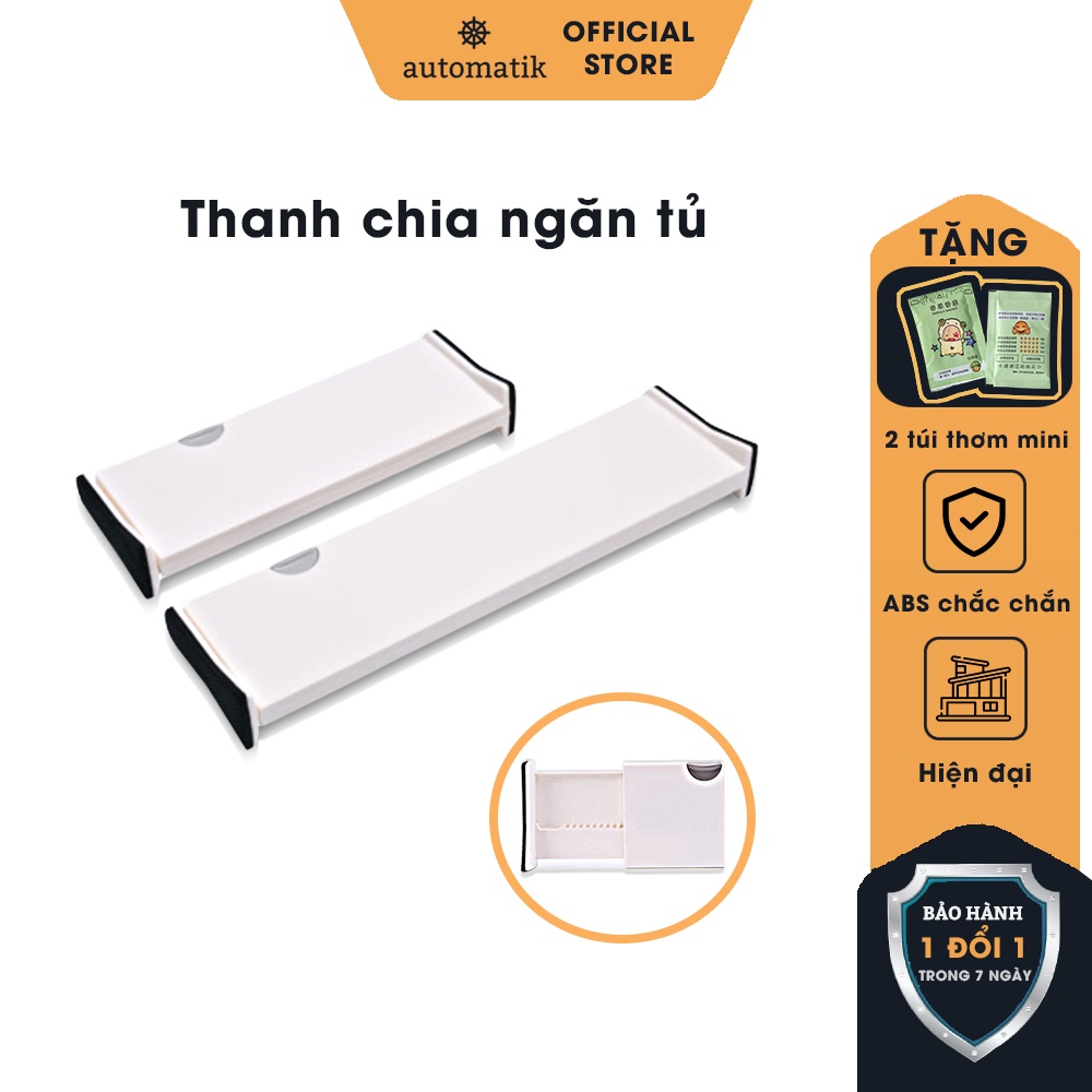 Chia Tủ Quần Áo, Thanh Ngăn Kéo Tủ Bếp, Vách Chắn Hộc Bàn + Tặng 02 Túi Thơm - Automatik