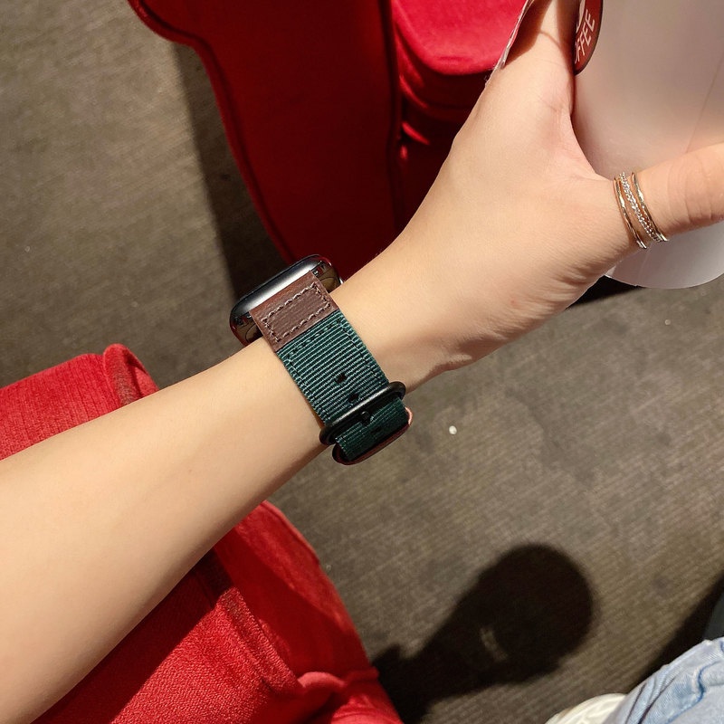 Dây Đeo nylon Chất Lượng Cao Cho Đồng Hồ Thông Minh apple watch 44mm 40mm 42mm 38mm 41mm 45mm iwatch series 3 5 se 6 7
