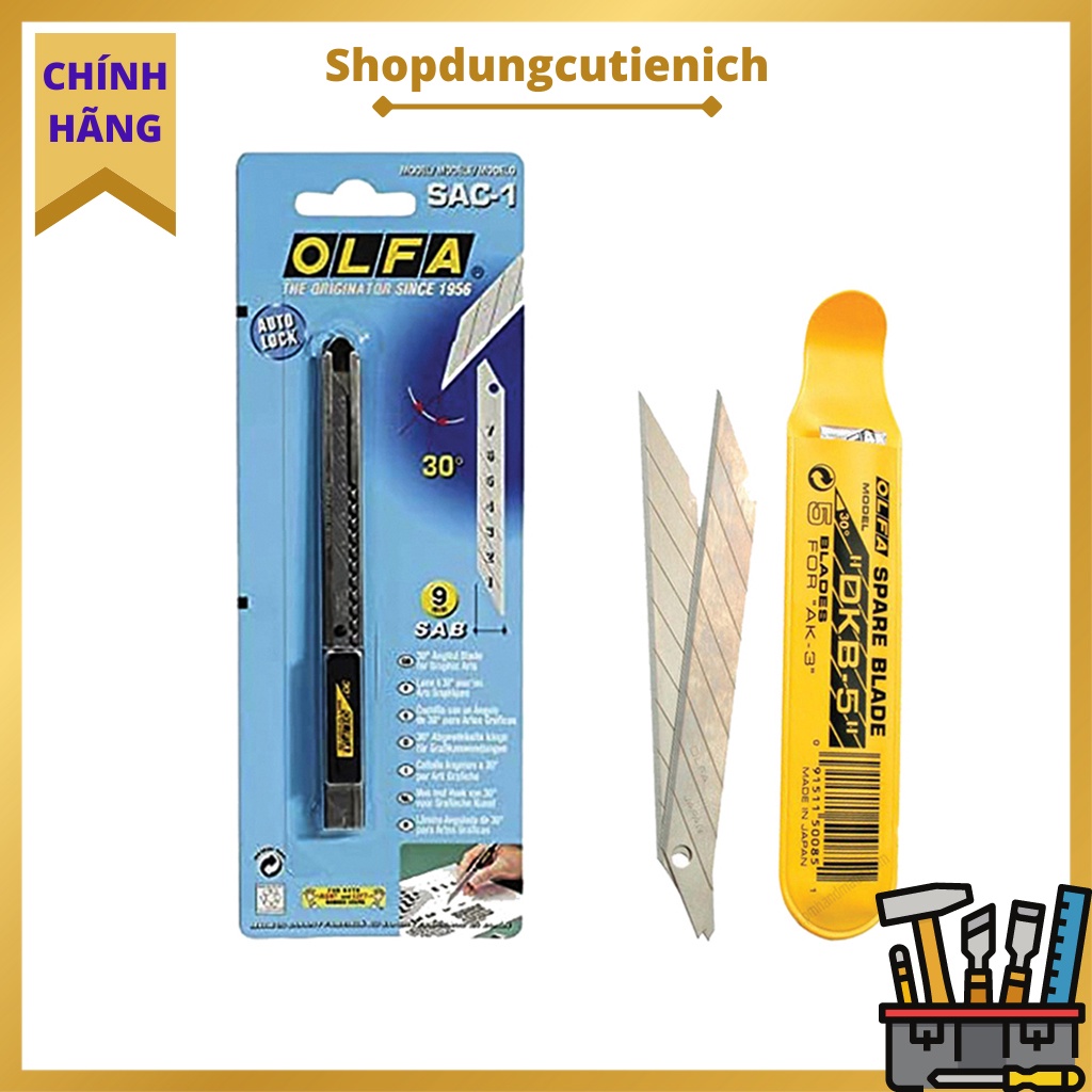 Dao Cắt Thủ Công  Da, Cardboard, Nhựa, Plastic SAC-1 Và Lưỡi Dao DKB-5