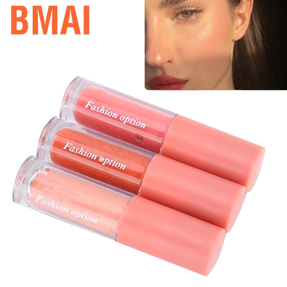 Bmai easily collect liquid blush cheek  non-drooling good ductility moisturizing face for girls women makeup