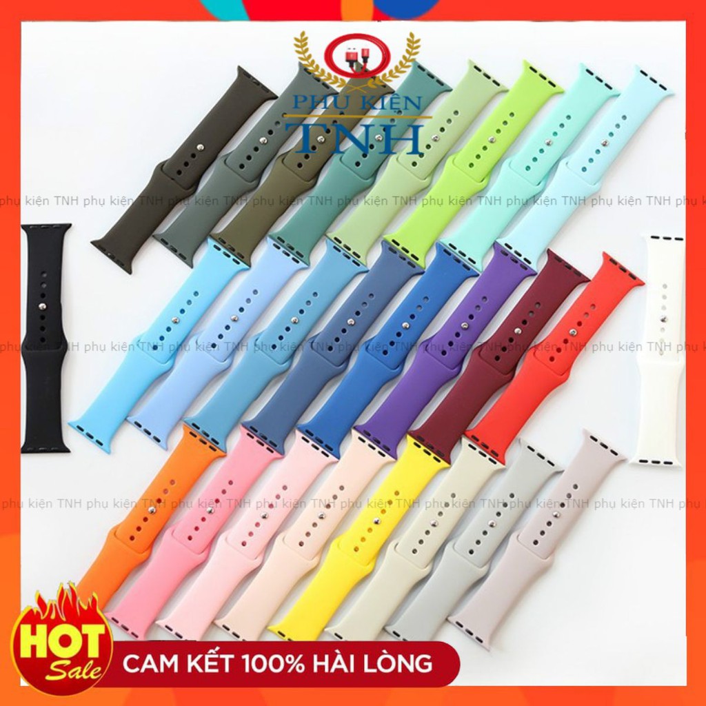 ⏰15 MÀU⏰ DÂY ĐỒNG HỒ CAO SU APPLE WATCH SPORT BANDS CAO CẤP FULL SIZE 1 2 3 4 5 38mm 40mm 42mm 44mm