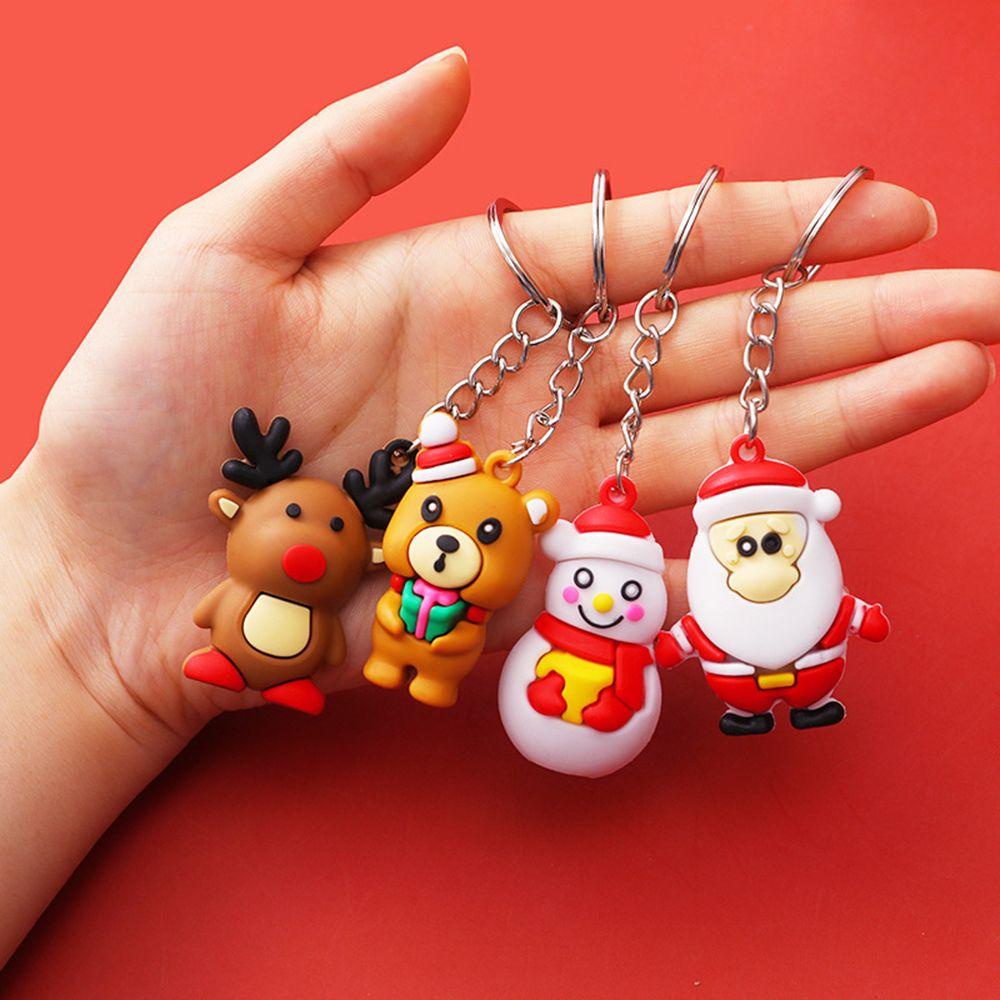 Móc Khóa Hoạt Hình Ông Già Noel Tuần Lộc Cây Thông Giáng Sinh