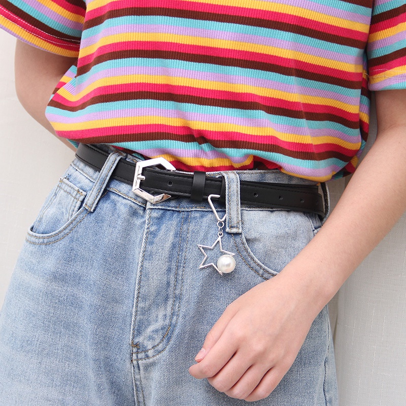 Thắt Lưng Khóa Hình Mặt Cười Đơn Giản Thời Trang Hàn Quốc Dành Cho Nữ