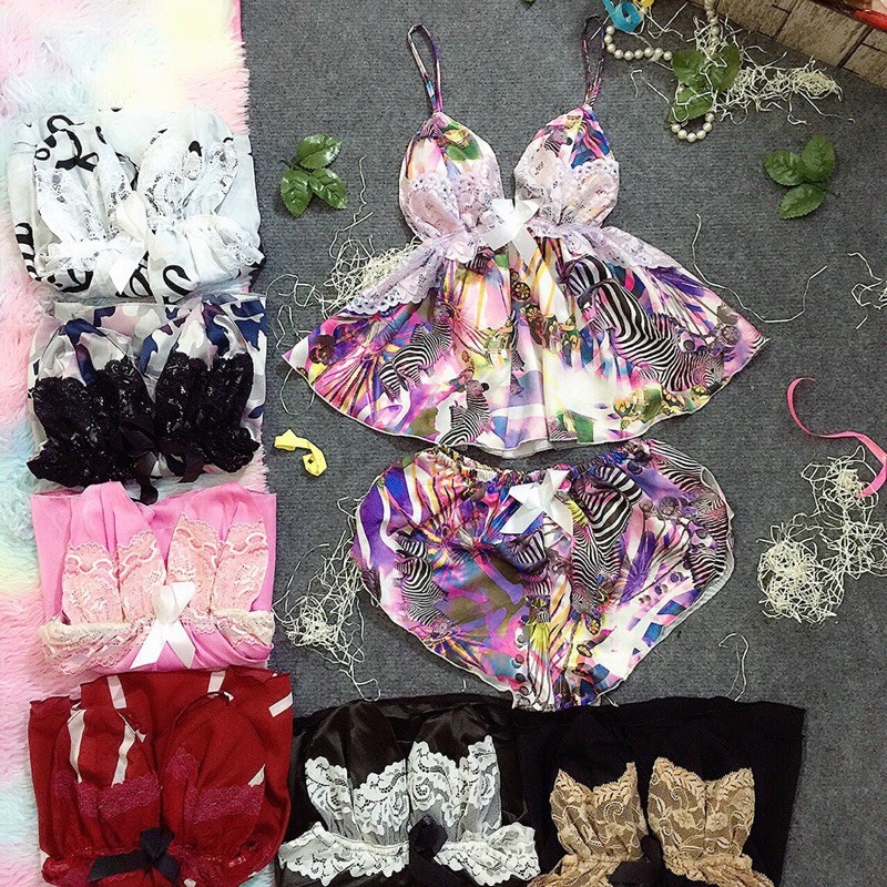 💋ĐỒ NGỦ SEXY PHI LỤA PHỐI REN MÚT RỜI💋