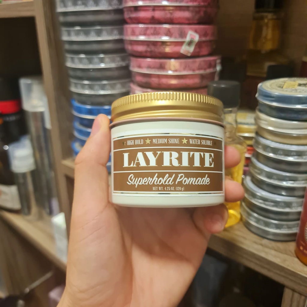 [CHÍNH HÃNG] Pomade vuốt tóc Layrite Superhold Pomade 120gr cao cấp USA