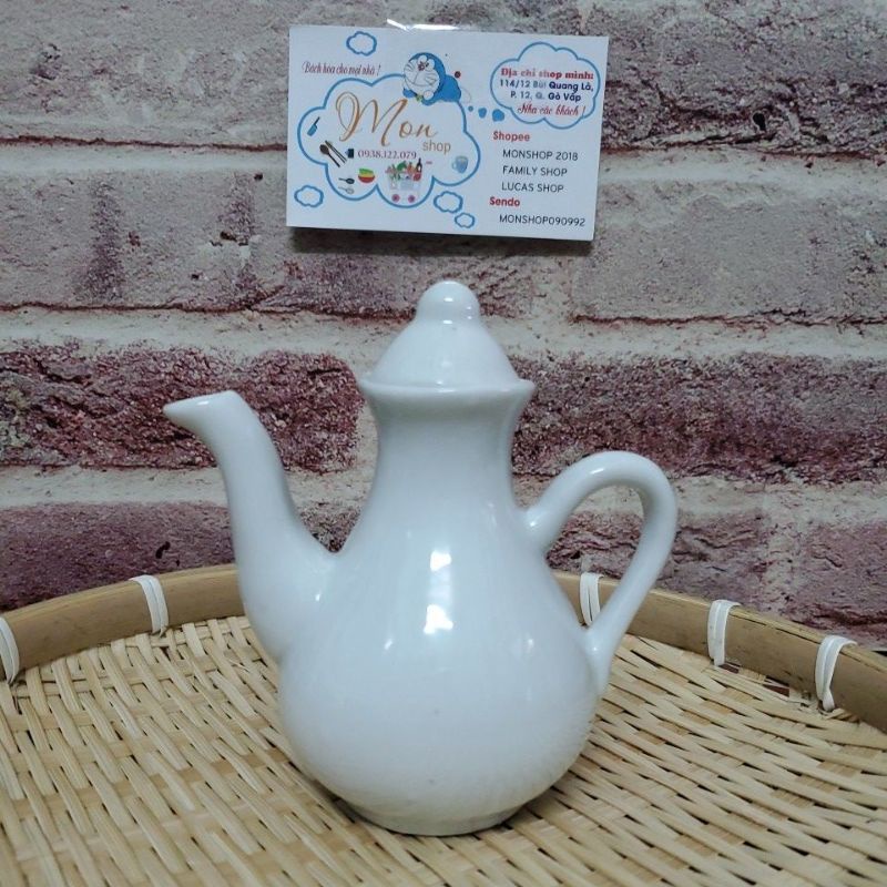 BÌNH SỨ TRẮNG NHỎ (ĐỂ GIA VỊ ĐỒ DÙNG CHẤM CHO BÀN ĂN)