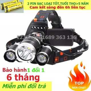Đèn pin siêu sáng đội đầu led t6