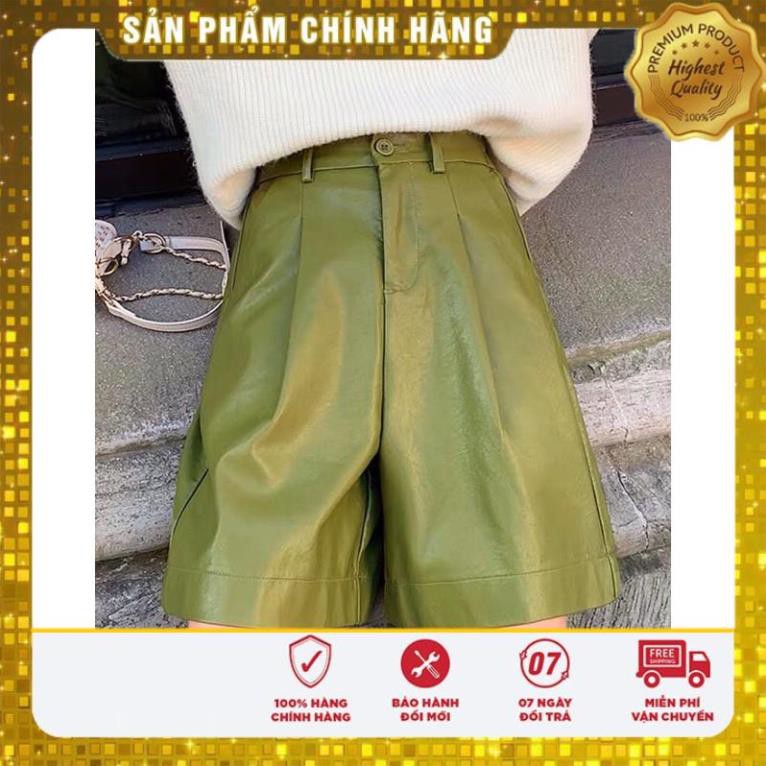 GIÁ GỐC quần short lửng ống rộng suông nữ da quảng châu
