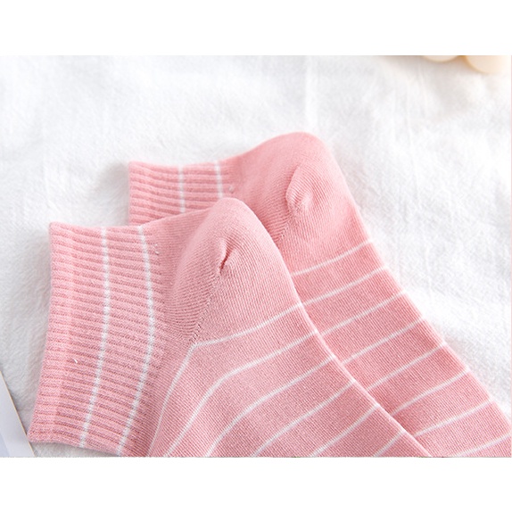 Tất nữ cổ ngắn phong cách hàn quốc màu hồng chất liệt cotton cao cấp vớ giá rẻ ngắn cổ cho nữ TN11