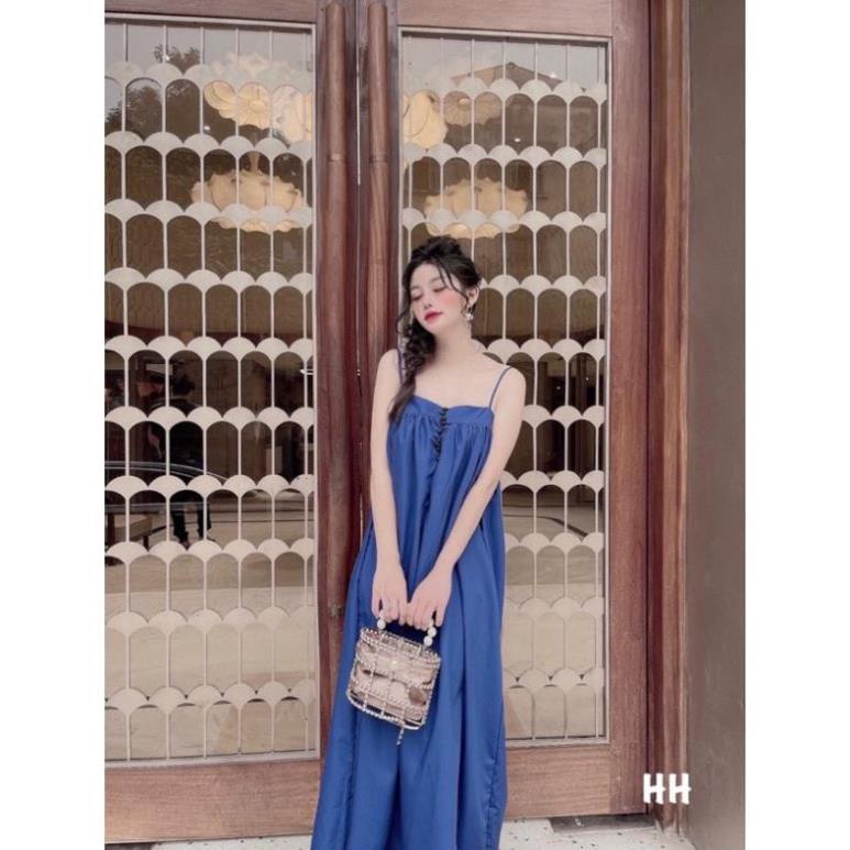 Váy maxi xanh coban đi biển Qccc loại 1 new !