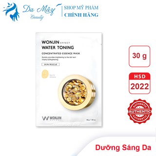 [Tặng kèm sữa rửa mặt] Hộp 10 Mặt Nạ Dưỡng Trắng Wonjin Water Toning Concentrate Essence Mask 30g