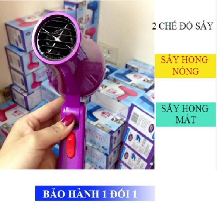 Phong cách đơn giảnMáy Sấy Tóc 1000W - mini 2 chiều nóng lạnh