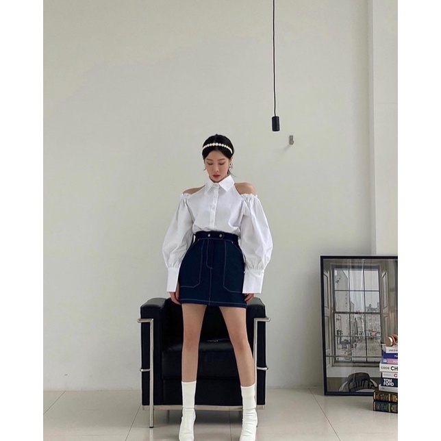 Áo sơ mi khoét vai kiểu korea ( HÀNG LOẠI 1)(MS2641) | BigBuy360 - bigbuy360.vn