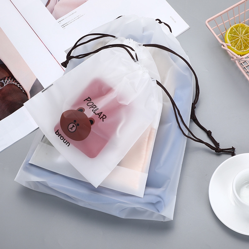 Túi Lưu Trữ Mỹ Phẩm Làm Từ Nhựa Chống Thấm Nước In Họa Tiết Hoạt Hình Dễ Thương