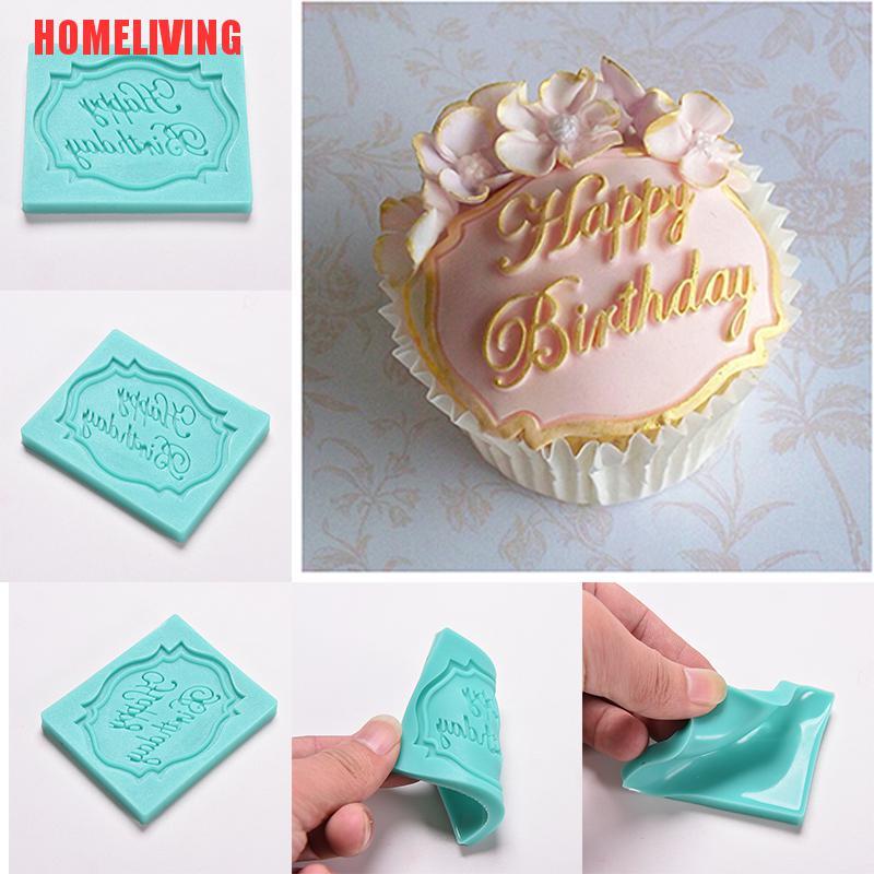 Khuôn Silicone Tạo Hình Chữ Happy Birthday Trang Trí Bánh