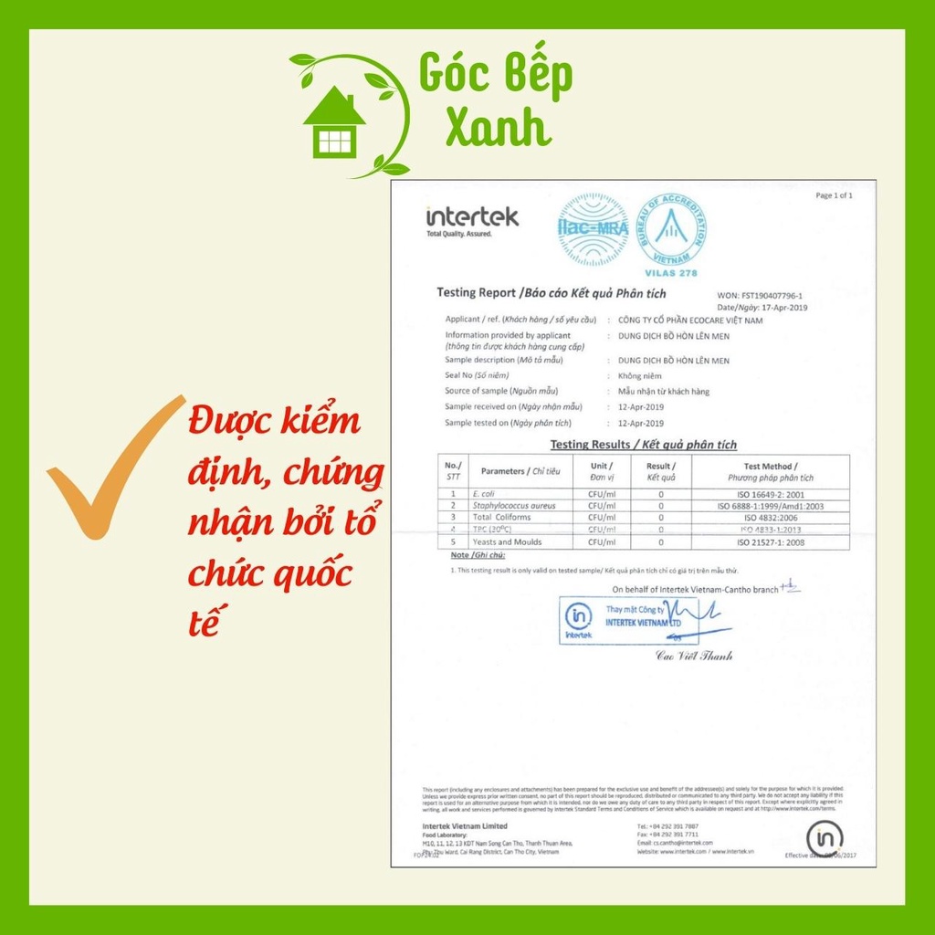 Nước rửa chén ECOCARE hữu cơ sinh học bồ hòn tinh dầu thiên nhiên 500ml