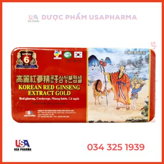 Viên bổ Korean Red Ginseng Extract Gold giúp bồi bổ cơ thể, ăn ngủ ngon, cho người suy nhược cơ thể – Hộp 60 viên | USA