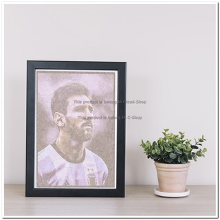 Tranh treo tường 🎨 Free Ship 🎨 Tranh vẽ số hóa bằng bút bi [ 4 màu ]  chân dung cầu thủ Messi