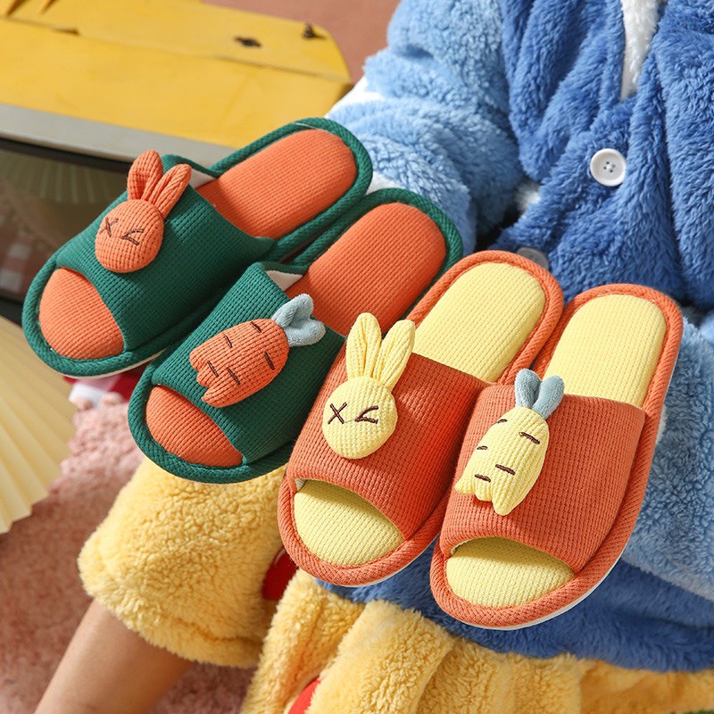 Dép Bông Hình Con Thỏ Cà Rốt Cute Mẫu Mới 2022(Có Size Trẻ Em),Hàng Cao Cấp Loại 1 Siêu Xịn,Màu Sắc Dễ Thương,Dép Cute