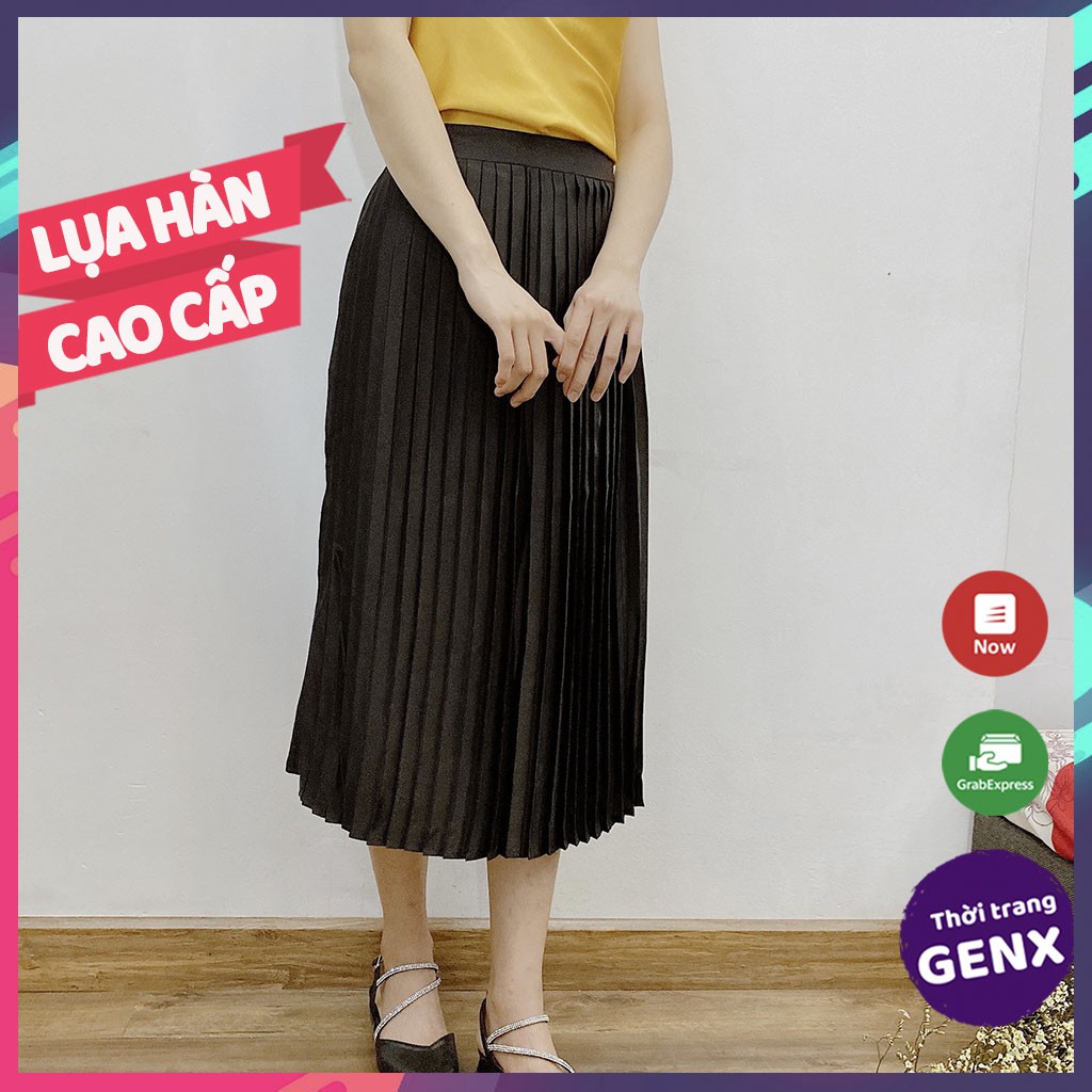 Chân váy dài xếp ly Molento chân váy chữ A xếp ly lụa dài cao cấp phong cách Hàn Quốc 2021 - X06 | BigBuy360 - bigbuy360.vn