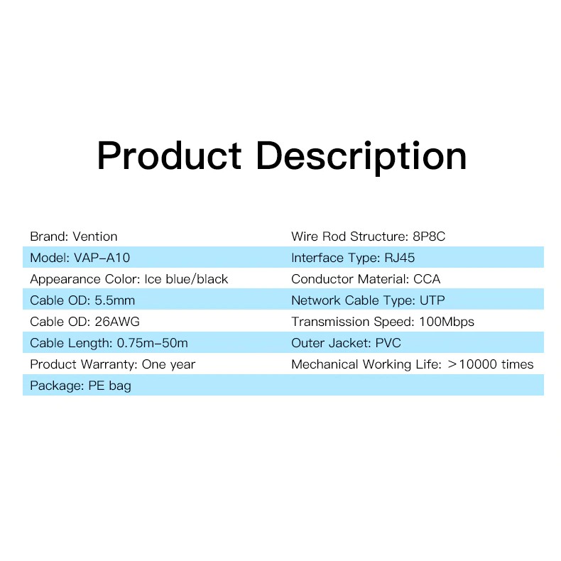 Cáp mạng máy tính dài 1-50m Cat5e / RJ45
