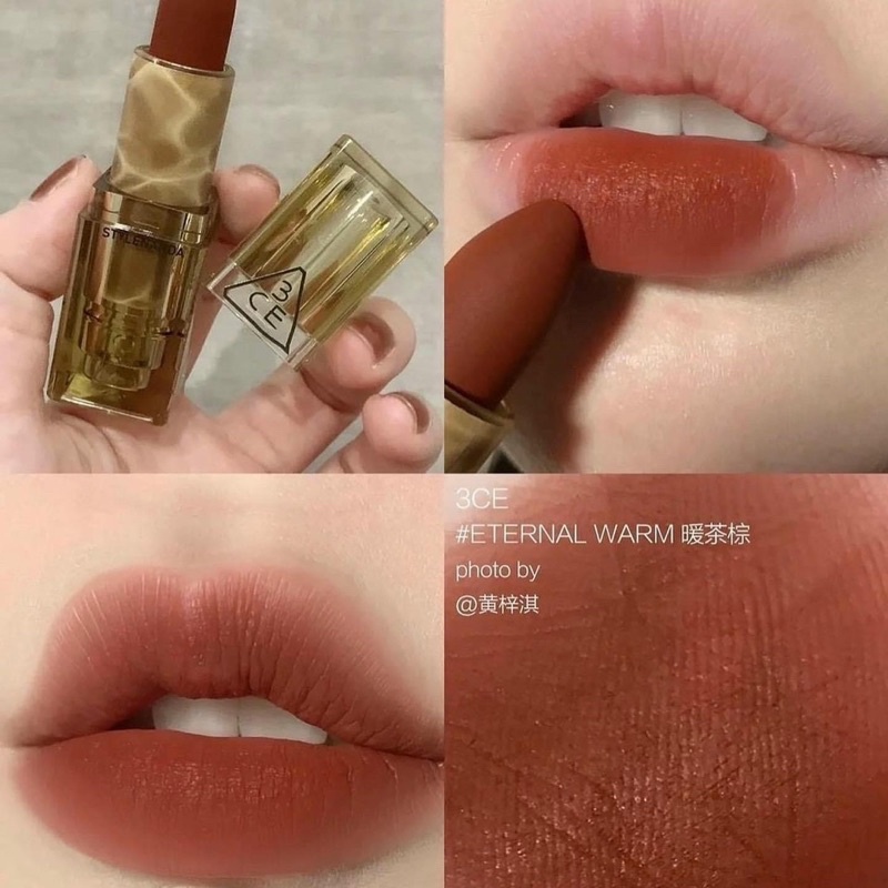 SON THỎI 3CE SOFT MATTE LIPSTICK LIMITED MÀU ETERNAL WARM, SÊNSUAL BREEZE, UNSTAINED RED