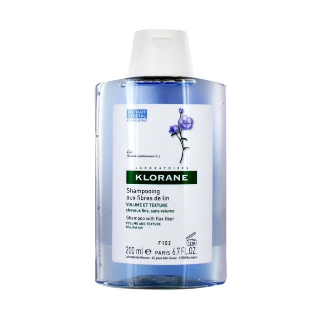 KLORANE - DẦU GỘI ĐẦU CHIẾT XUẤT TỪ SỢI LANH, 200 ML