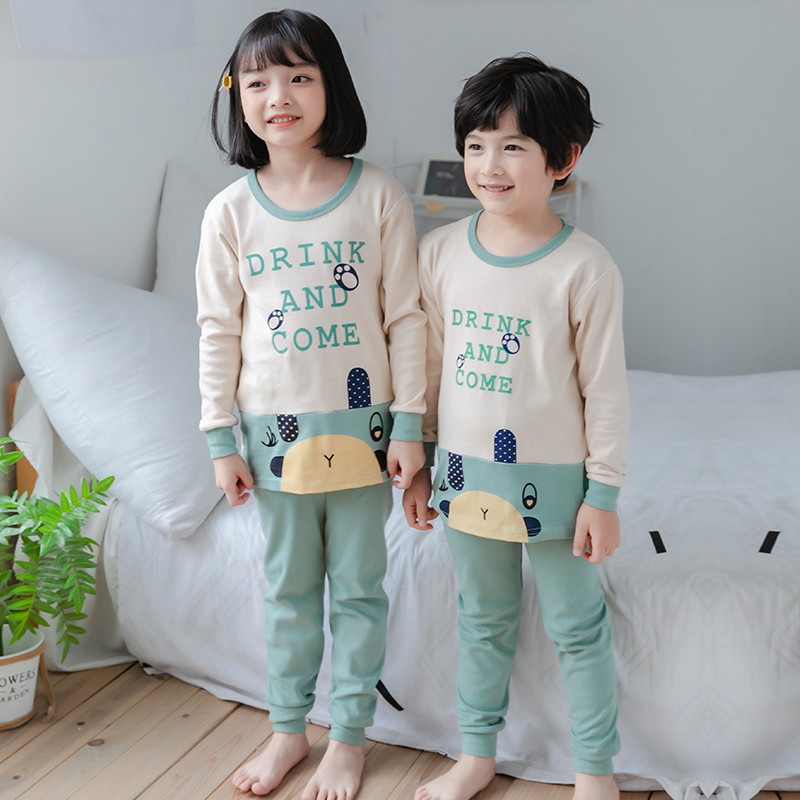 Bộ Pijama 100% Cotton Cho Bé Trai Và Gái