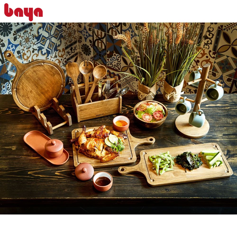 Tô Snack BAYA NAPA 1100297 Gỗ Cao Su Màu Nâu Kích Thước H7xDia17