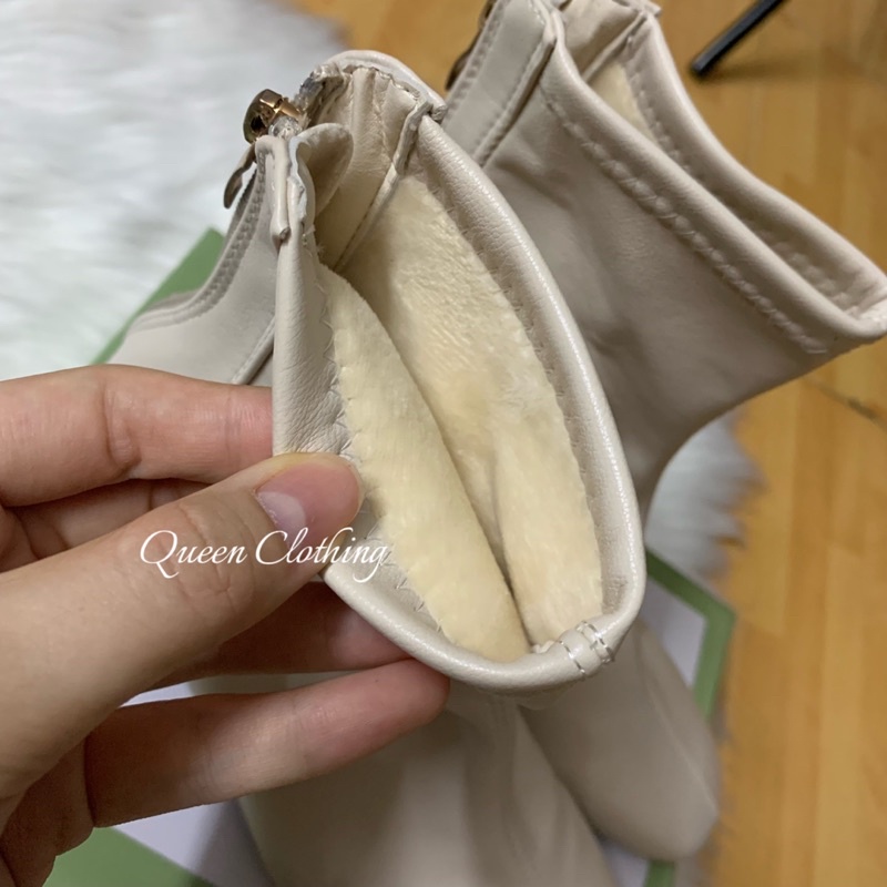 Boot da nữ cổ ngắn đế cao 6p lót lông mịn, 3 màu (ảnh thật - hàng order) | BigBuy360 - bigbuy360.vn