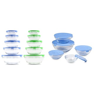 BỘ 5 BÁT THỦY TINH CÓ NẮP ĐẬY ĐỂ LÒ VI SÓNG LL