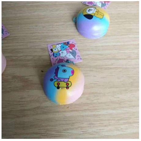 Đồ Chơi Squishy Hình Bánh Bao In Hình Bt21 Dễ Thương