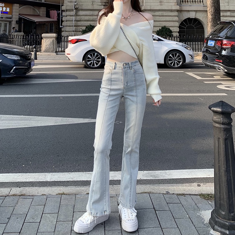 Quần denim lưng cao dáng ôm co giãn thời trang trẻ trung 49008 | BigBuy360 - bigbuy360.vn