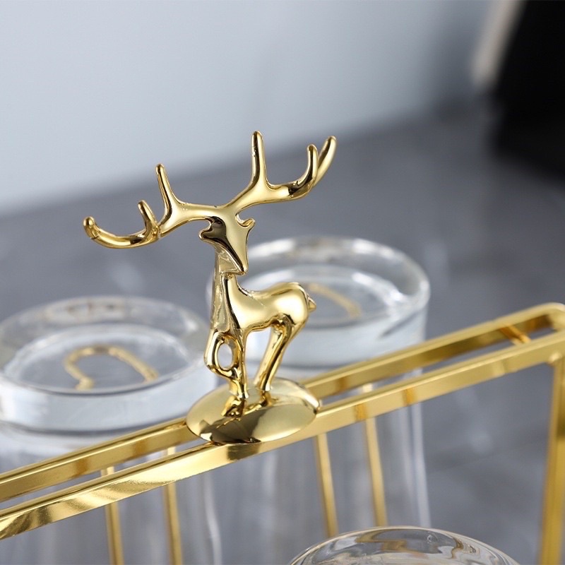 Giá úp đầu hươu kèm khay hứng xanh