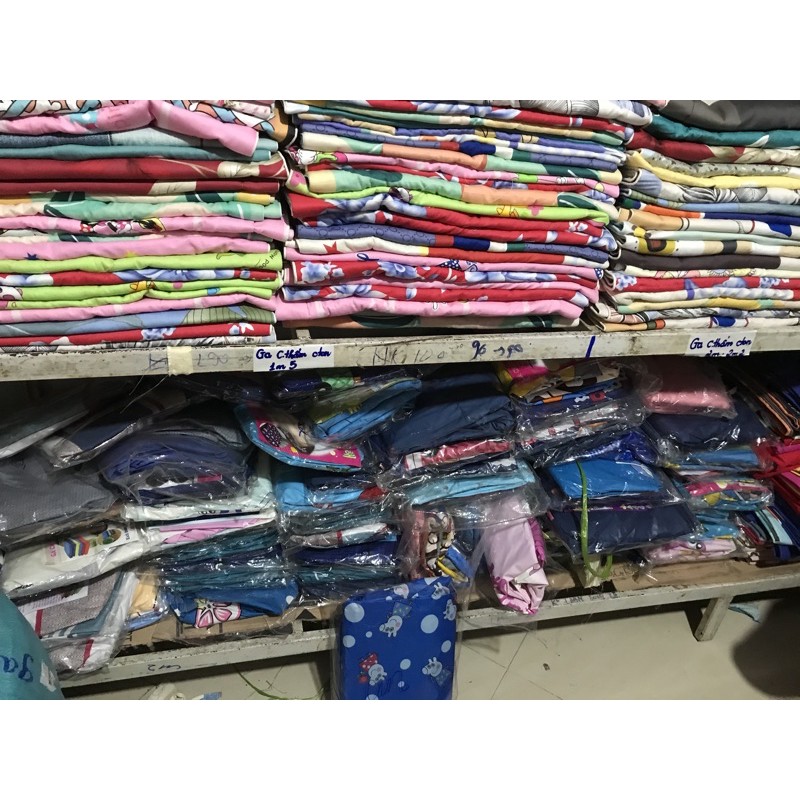 Ga giường drap thun chống thấm cotton poly cho bé kích thước 1m2, 1m5, 1m6, 1m8, 2m x 2m dùng trực tiếp cho nệm dày 10cm