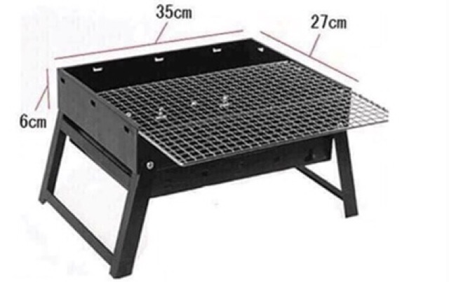 BẾP NƯỚNG THAN HOA HÌNH VUÔNG CAO CẤP NGOÀI TRỜI KHÔNG KHÓI CÓ THỂ GẤP GỌN