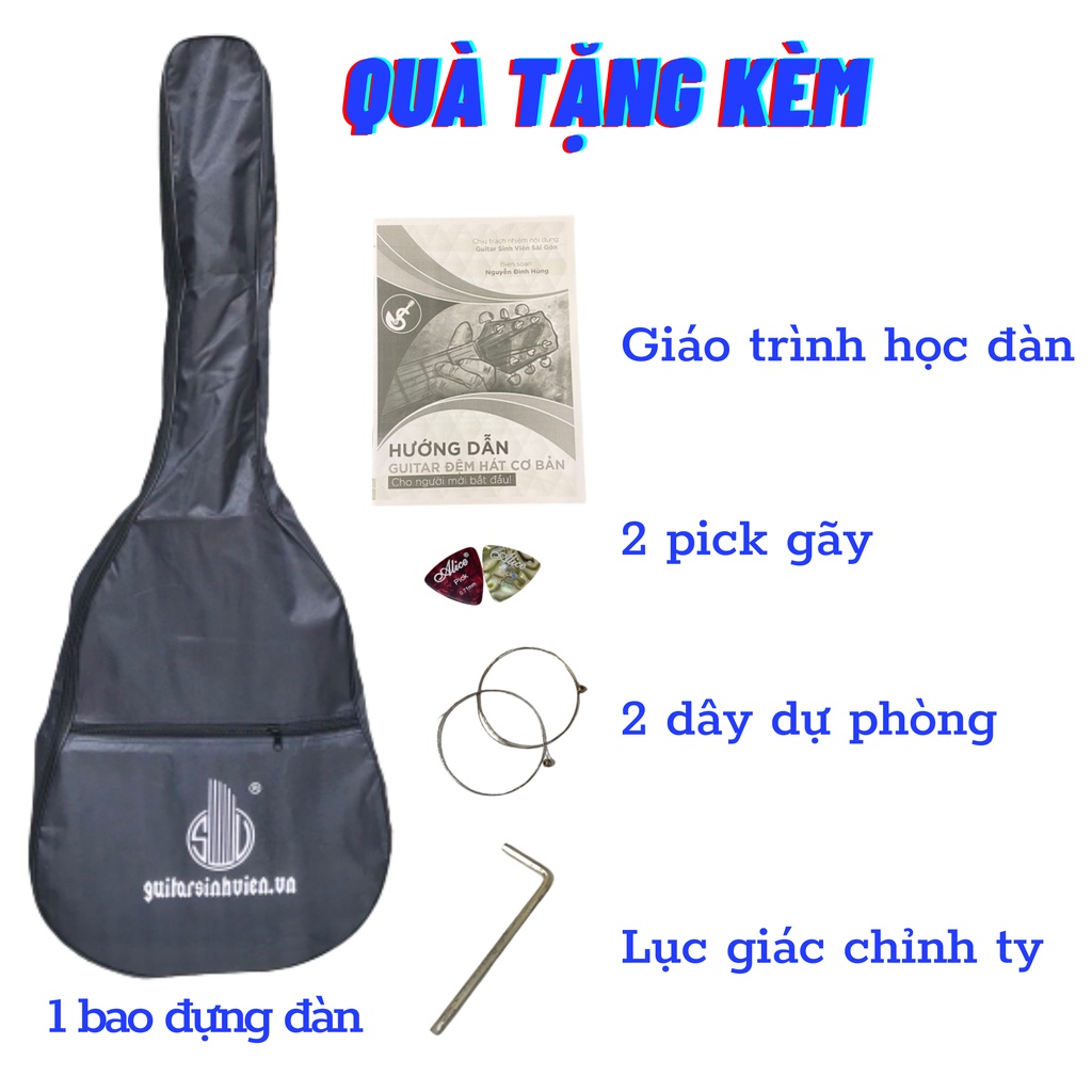 Đàn guitar acoustic màu xanh ngọc chất lượng SV-A1CL - Guitar sinh viên - guitar tập chơi màu xanh - guitarsinhvien.vn