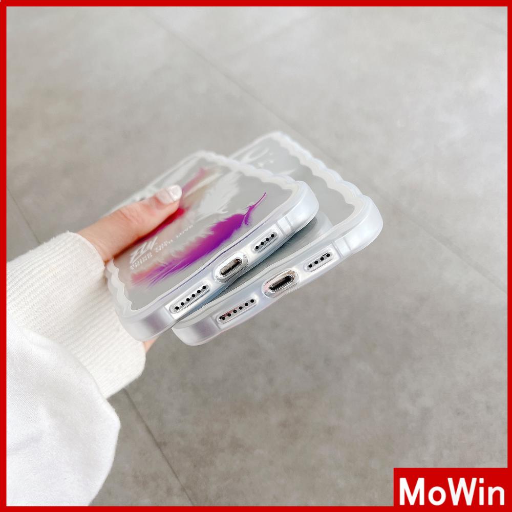 Ốp điện thoại silicon chống sốc in lông vũ thích hợp cho iPhone 13 Pro Max iPhone 12 Pro Max iPhone 11 iPhone 7 Plus