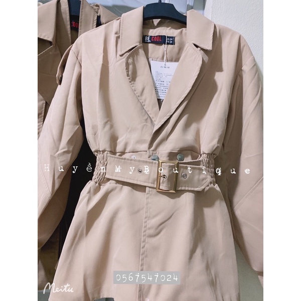 [Video cận chất] Áo Khoác Mangto Khaki dáng ngắn,dáng dài 2 lớp kèm đai hàng Quảng Châu loại 1 form size <62kg | BigBuy360 - bigbuy360.vn