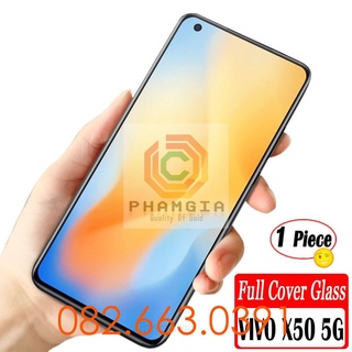 Kính cường lực Vivo X50 full màn hình, không chấm liti