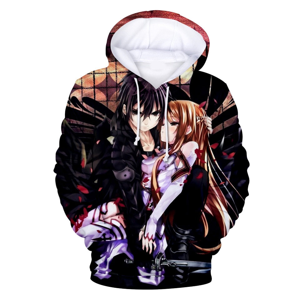 Áo Hoodie In Họa Tiết Hoạt Hình Sword Art Online 3d Thời Trang Harajuku 2021