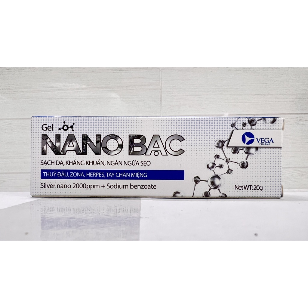 Gel bôi Nano bạc sạch da kháng khuẩn ngăn ngừa sẹo,thủy đậu mẩn ngứa tay chân miệng.suckhoechomoinha