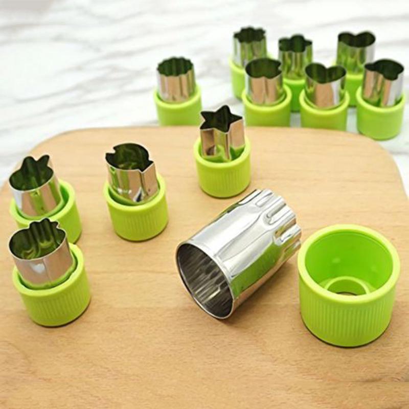 Mini Cookie Cutters Pie Crust Vegetable Fruit Cutter Baking Set Tools S3 CX
