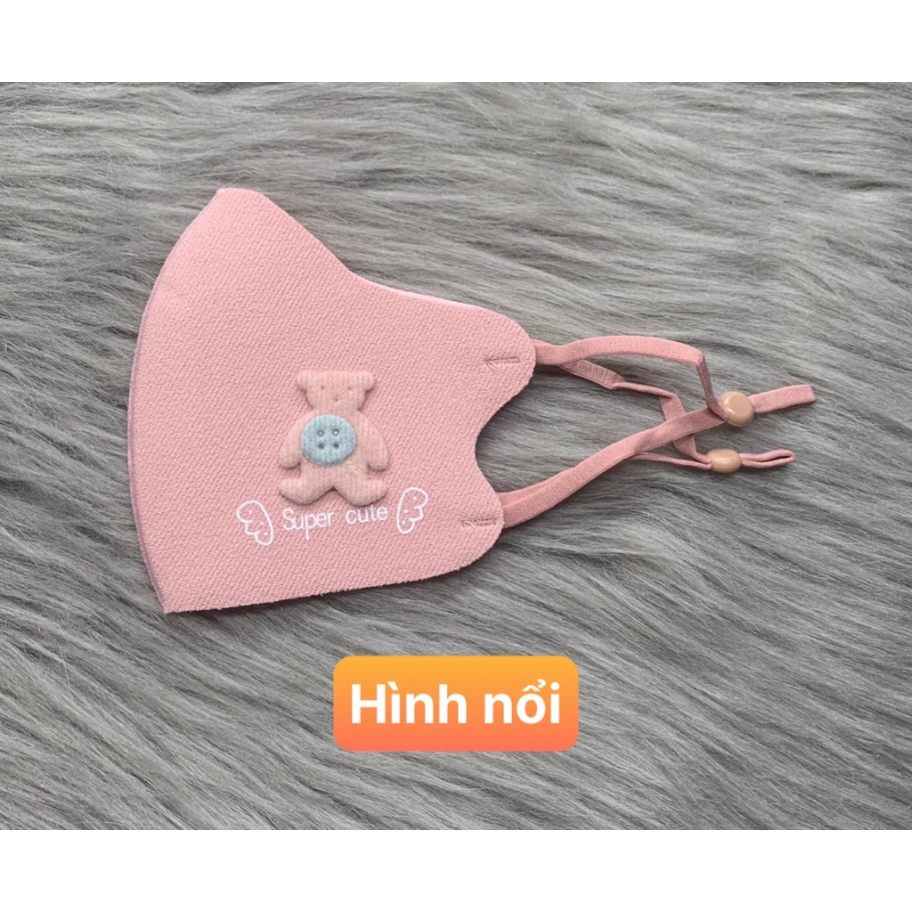 [HCM] Combo 2 khẩu trang nữ , hình nổi , dễ thương ,đủ màu, phù hợp với mọi lứa tuổi , có 2 size để lựa chọn , ảnh thật