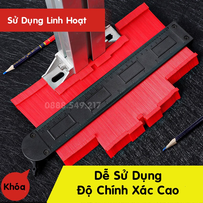 Thước sao chép hình dạng ❤️FREESHIP❤️ Thước lấy dấu gạch - Thước cân sen thước đo góc đa năng