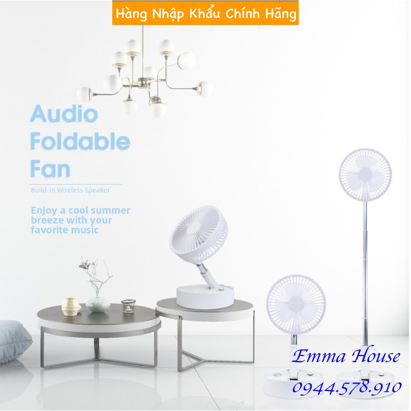 Quạt không dây tích hợp Remote kèm loa ZOLELE XIAOMI - Audio foldable fan ZOLELE XIAOMI - BH 03 tháng