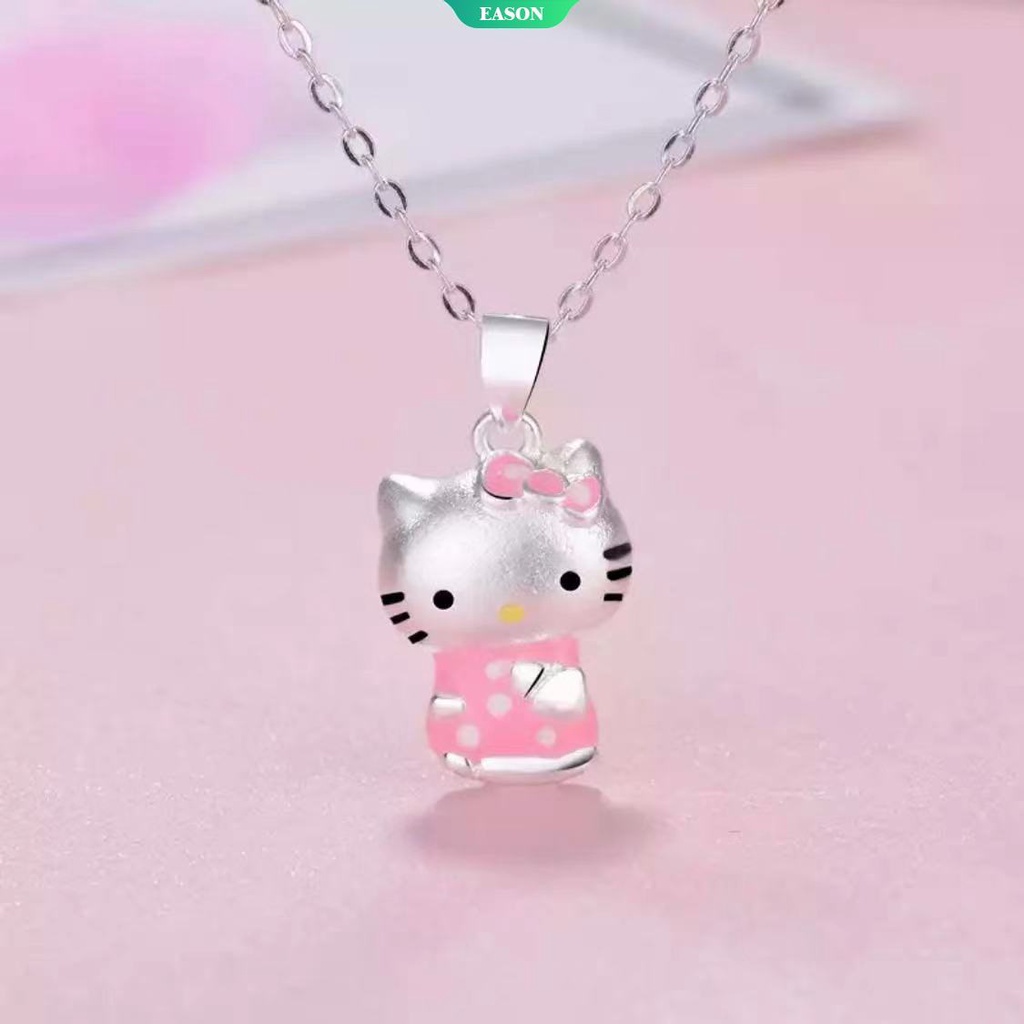 Vòng cổ Bạc Mặt Hello Kitty Thời Trang 2022