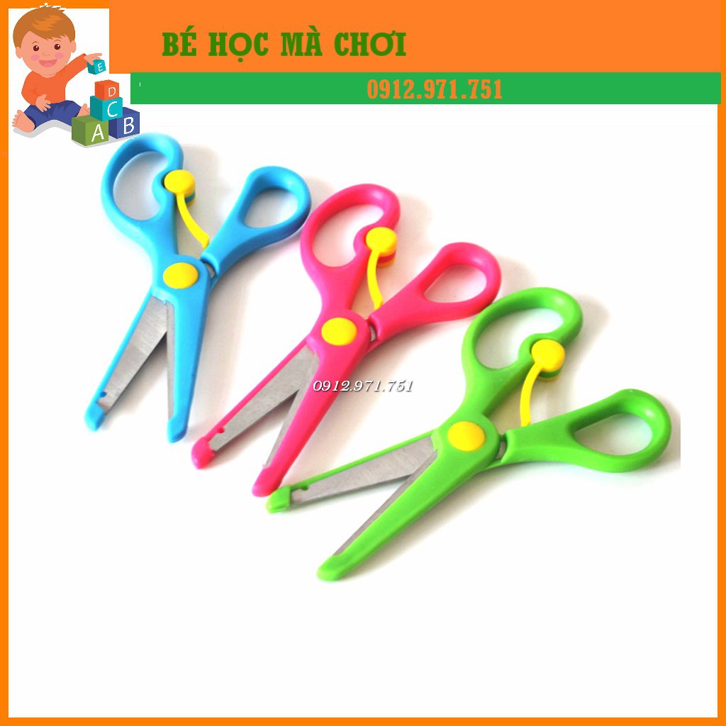 SET 2 Kéo tập cắt bọc nhựa AN TOÀN cho bé - không lo đứt tay | Đồ chơi an toàn